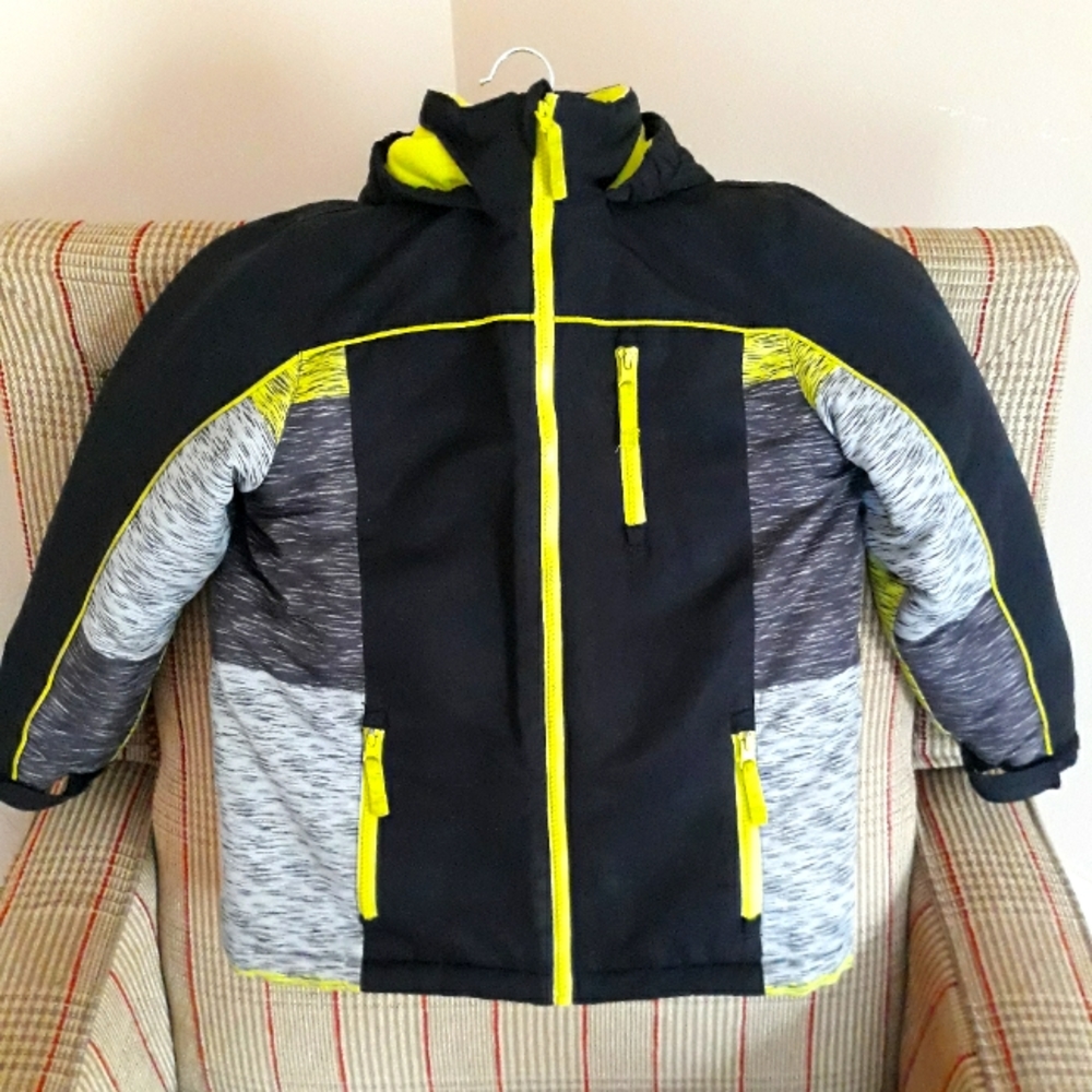 Roebuck & Co. Grade School Boys 2 in 1 Hooded Winter Coat Size Small (8) Black